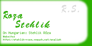 roza stehlik business card